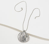 OrPaz Sterling Silver Textured Highway Pendant Necklace, 18"